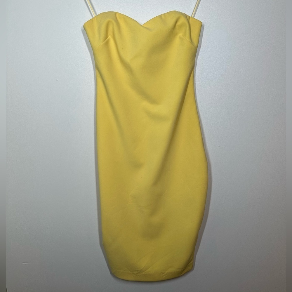 Likely Butter‎ Yellow Strapless Mini Dress Size 0